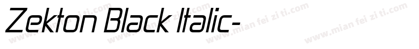 Zekton Black Italic字体转换